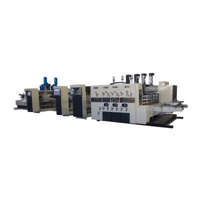 Qualità  Fully Automatic Inline Flexo Folder Gluer Casemaker with Rotary Die Cutter for Corrugated Carton Box Production Fabbrica