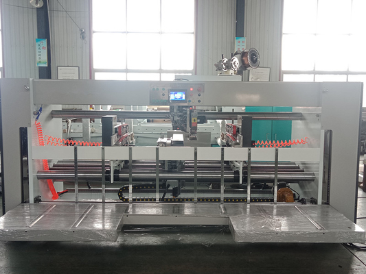 Il doppio di cucitura del grande cartone ondulato automatico dei semi riveste l'inchiodamento della macchina