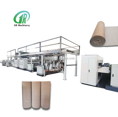 Tipo WJ-300-2500-II Linea di produzione di scatole di cartone Rullo ondulato a cinque strati