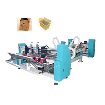 Macchina automatica durevole per la produzione di scatole di cartone con incollatrice e ribaditrice, con garanzia di 3 anni e controllo PLC Delta per un'alimentazione stabile a ventosa