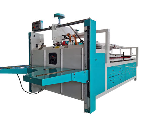 Macchina piega-incollatrice per cartone ondulato semiautomatica, dimensione massima scatola 2800 mm, macchina incollatrice scatole con velocità di lavoro 60 m/min